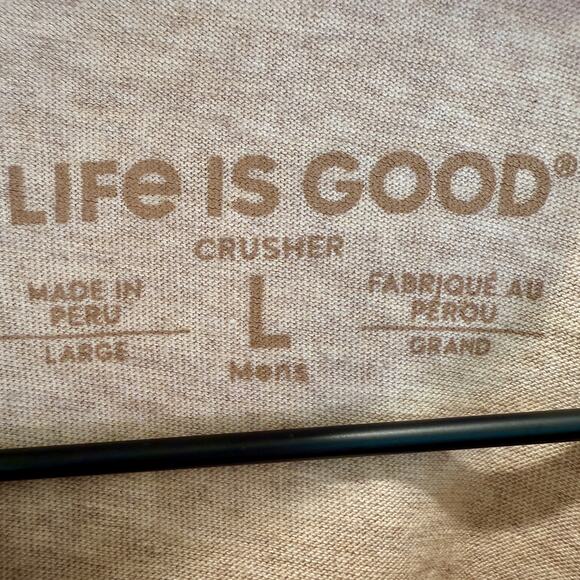 Life is Good Long Sleeve Graphic Tee Men’s Large Funny Dog - Picture 3 of 10